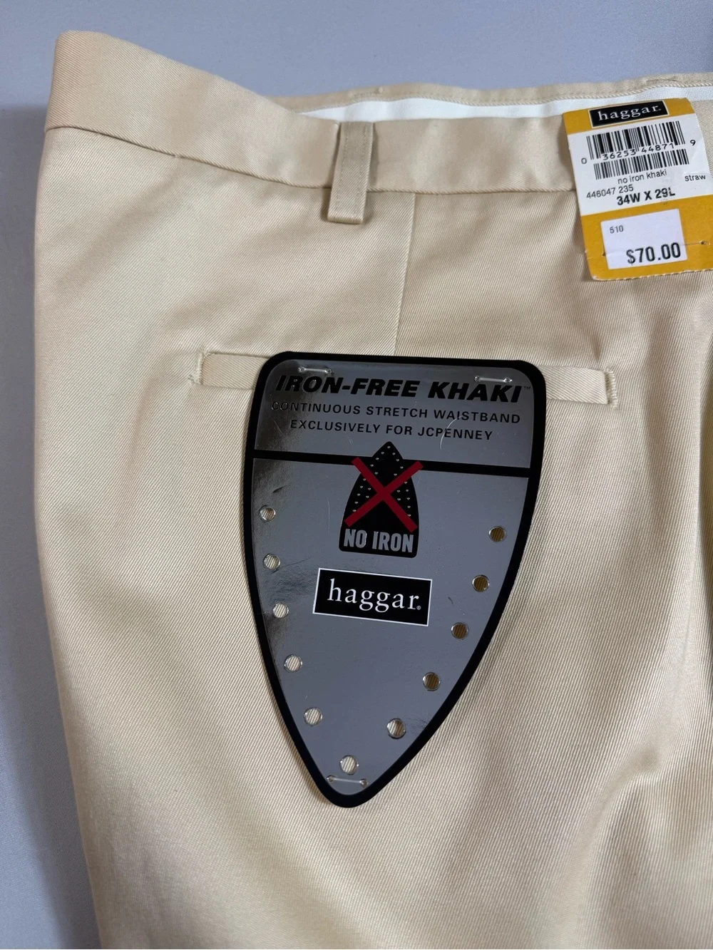 Vintage Haggar Pleated Khaki Dress Pants 34x29 Deadstock NWT